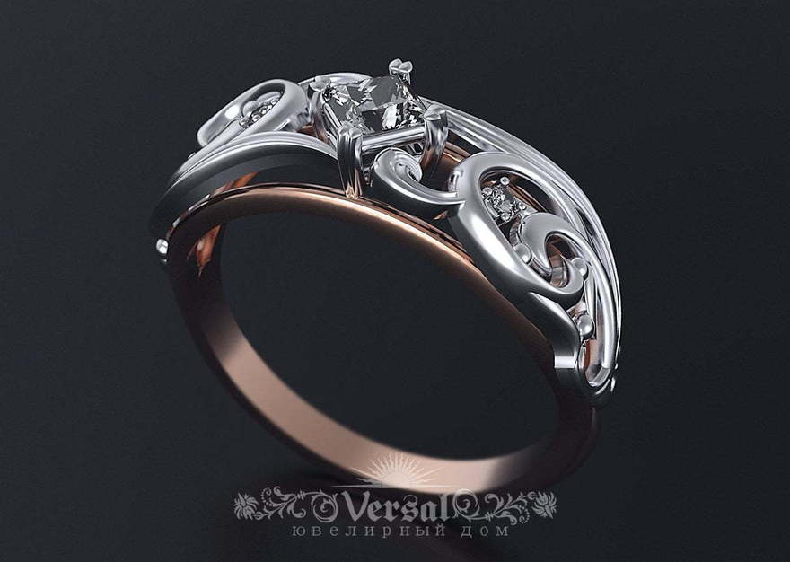 Помолвочное кольцо VGPKP0101 из Комбинированные от Ювелирный Дом Версаль 2