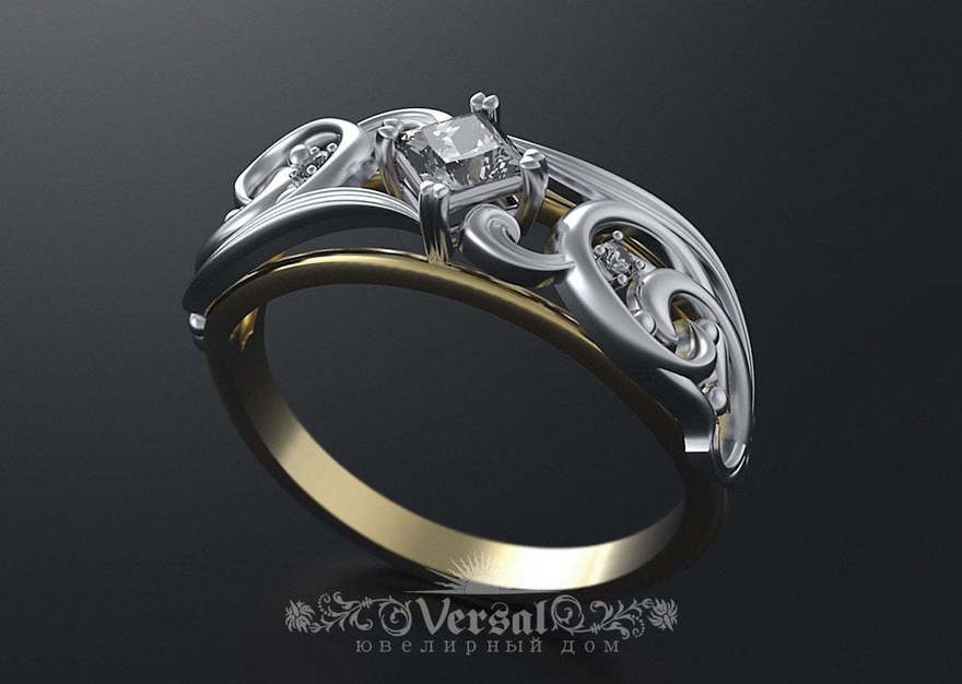 Помолвочное кольцо VGPKP0101 из Комбинированные от Ювелирный Дом Версаль 4