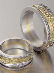 Обручальные кольца VGOK0117 из Комбинированные от Ювелирный Дом Версаль 1