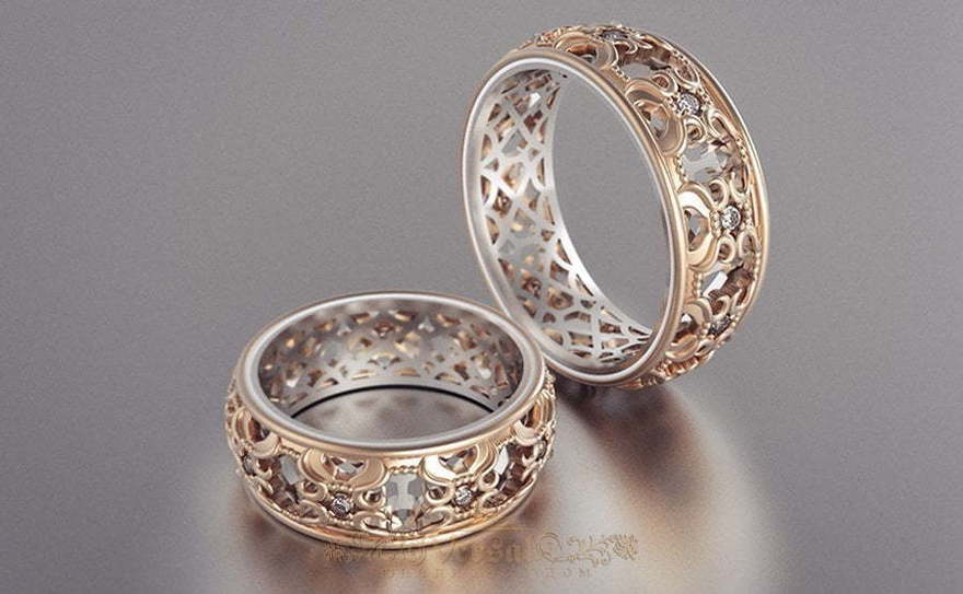 Обручальные кольца VGOK0119 из Комбинированные от Ювелирный Дом Версаль 2