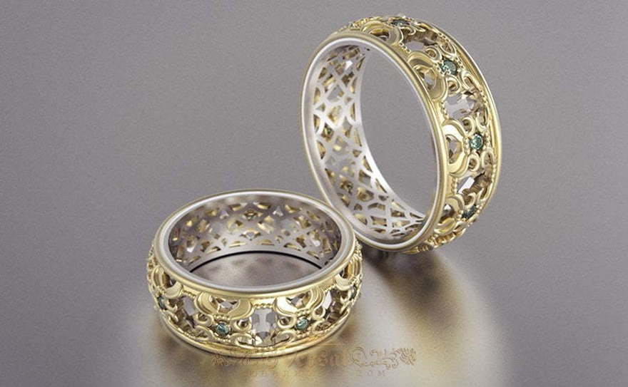 Обручальные кольца VGOK0119 из Комбинированные от Ювелирный Дом Версаль 4