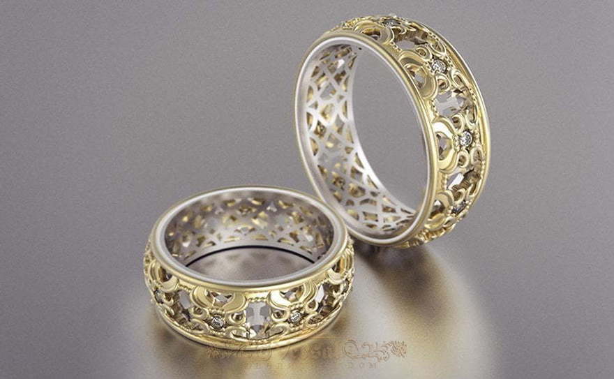 Обручальные кольца VGOK0119 из Комбинированные от Ювелирный Дом Версаль 5