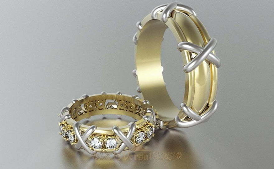 Обручальные кольца VGOK0127 из Комбинированные от Ювелирный Дом Версаль 1