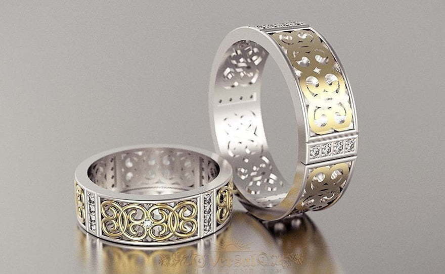 Обручальные кольца VGOK0179 из Комбинированные от Ювелирный Дом Версаль 1