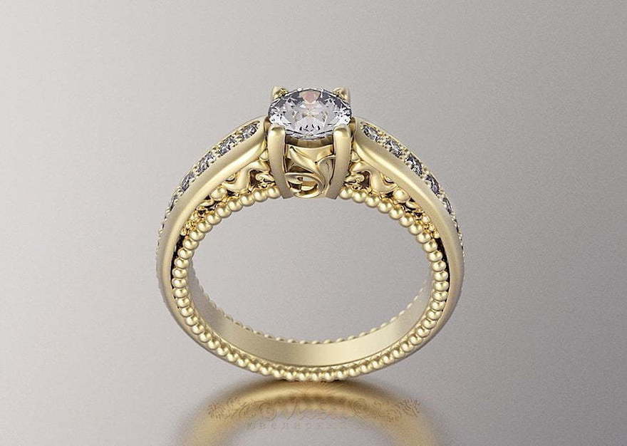 Помолвочные кольца VGPK0087 из Желтое золото от Ювелирный Дом Версаль 1