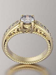 Помолвочные кольца VGPK0087 из Желтое золото от Ювелирный Дом Версаль 1