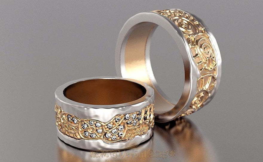 Обручальные кольца VGOK0123 из Комбинированные от Ювелирный Дом Версаль 1