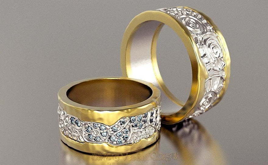 Обручальные кольца VGOK0123 из Комбинированные от Ювелирный Дом Версаль 2