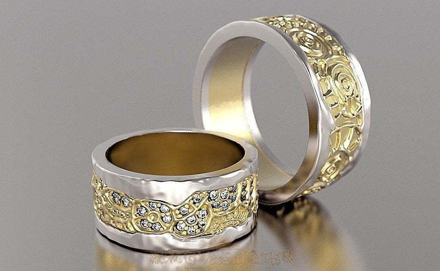 Обручальные кольца VGOK0123 из Комбинированные от Ювелирный Дом Версаль 3