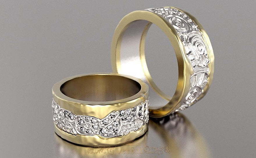 Обручальные кольца VGOK0123 из Комбинированные от Ювелирный Дом Версаль 4