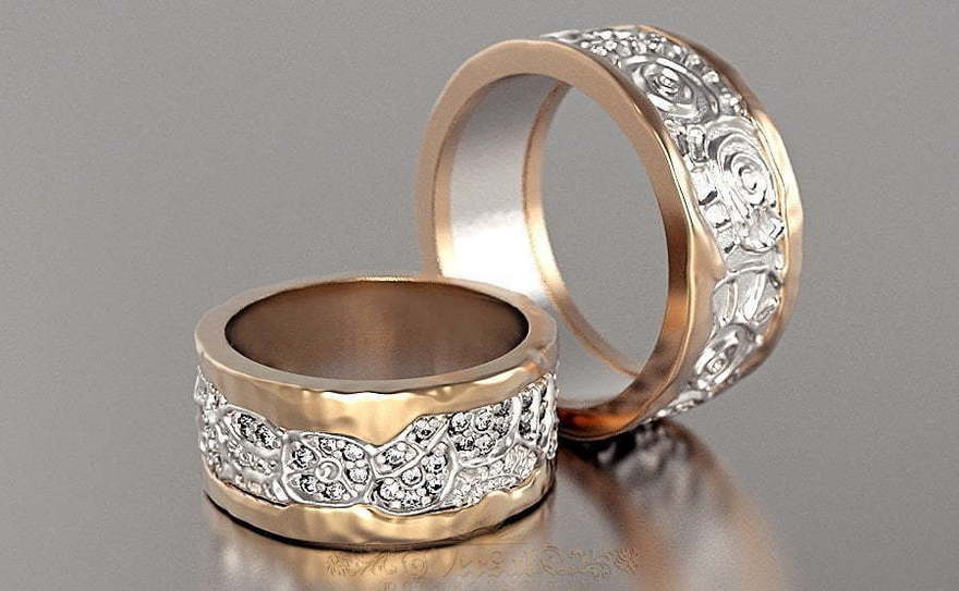 Обручальные кольца VGOK0123 из Комбинированные от Ювелирный Дом Версаль 5