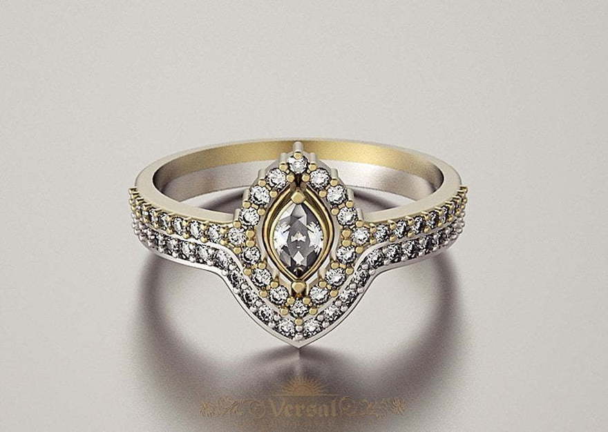 Помолвочное кольцо VGPK0086 из Комбинированные от Ювелирный Дом Версаль 1