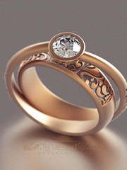 Помолвочные кольца VGPK0094 из Желтое золото от Ювелирный Дом Версаль 2