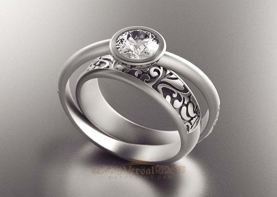 Помолвочные кольца VGPK0094 из Белое золото от Ювелирный Дом Версаль 1
