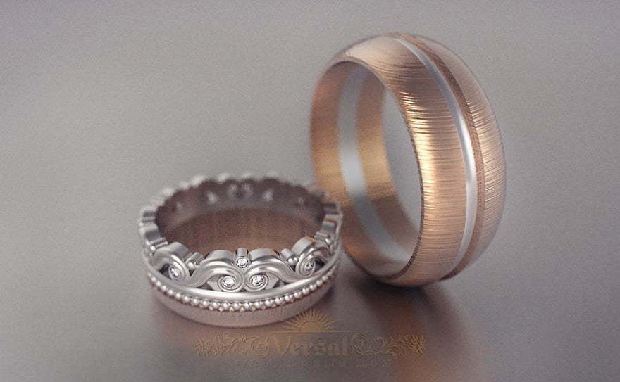 Обручальные кольца VGOK0170 из Комбинированные от Ювелирный Дом Версаль 1