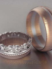 Обручальные кольца VGOK0170 из Комбинированные от Ювелирный Дом Версаль 1
