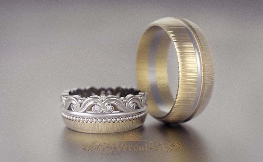 Обручальные кольца VGOK0170 из Комбинированные от Ювелирный Дом Версаль 3