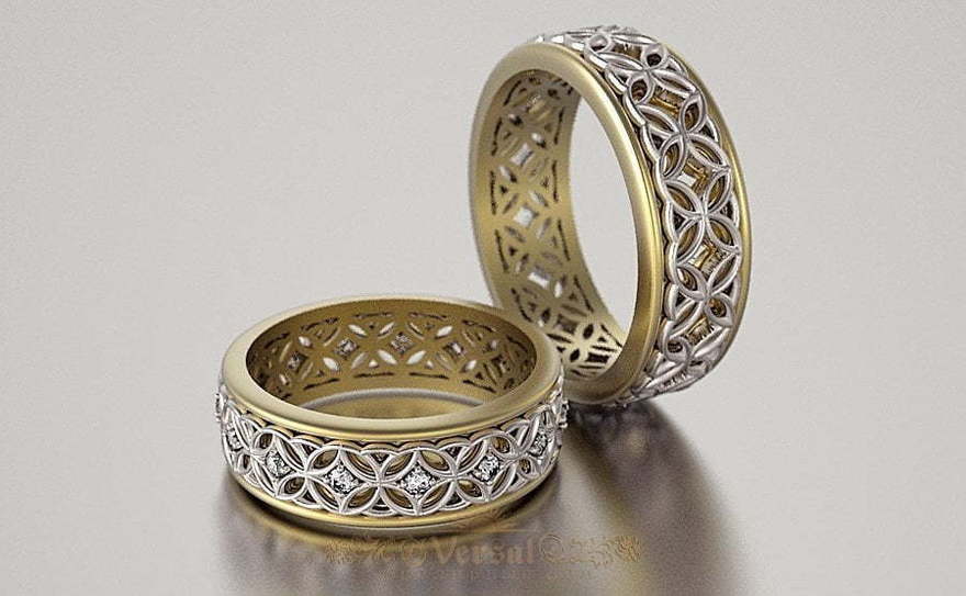 Обручальные кольца VGOK0078 из Комбинированные от Ювелирный Дом Версаль 3