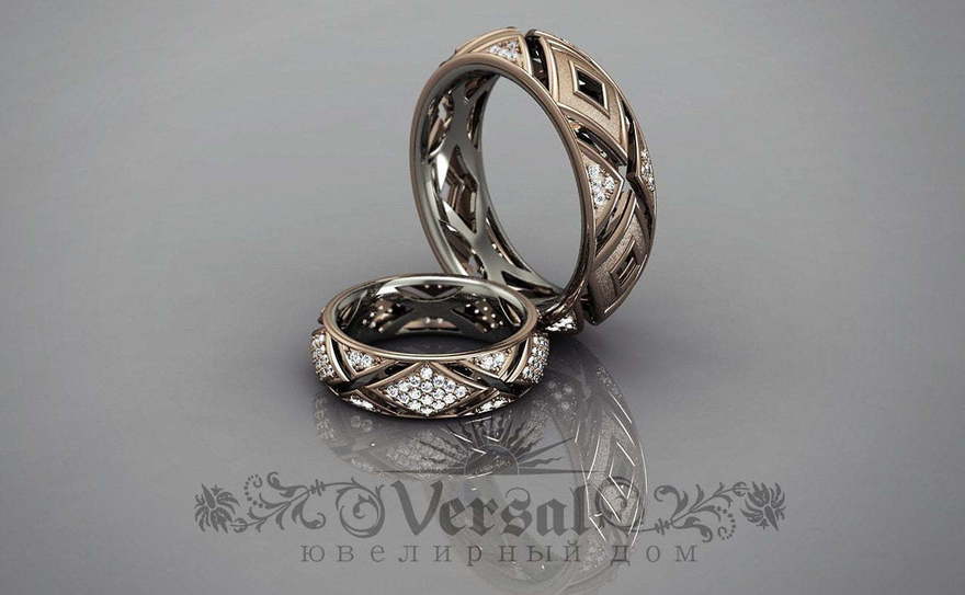 Обручальные кольца VGOK0065 из Комбинированные от Ювелирный Дом Версаль 2