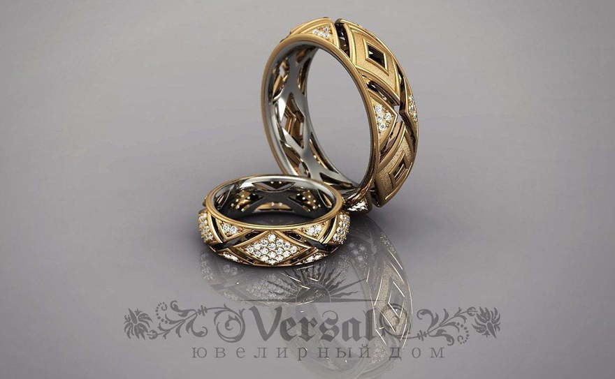 Обручальные кольца VGOK0065 из Комбинированные от Ювелирный Дом Версаль 3