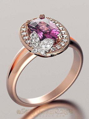 Помолвочное кольцо VGJK0145 из Розовое (красное) золото от Ювелирный Дом Версаль 1