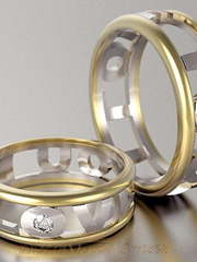 Обручальные кольца VGOK0017 из Комбинированные от Ювелирный Дом Версаль 1