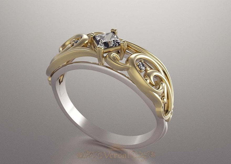 Помолвочное кольцо VGPK0101 из Комбинированные от Ювелирный Дом Версаль 4