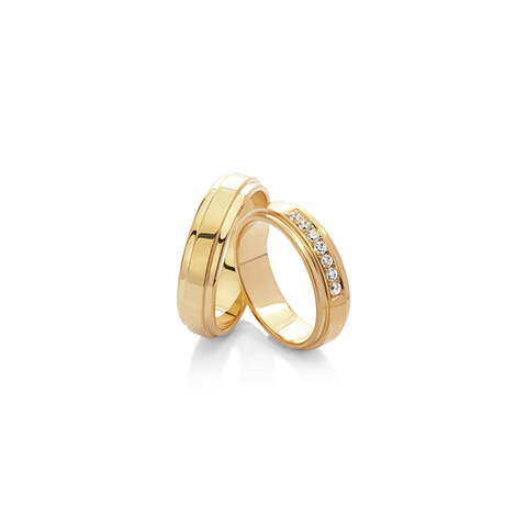 Обручальное кольцо 81-097 из Желтое золото от Ювелирный салон Vasilev and Kulagin 1