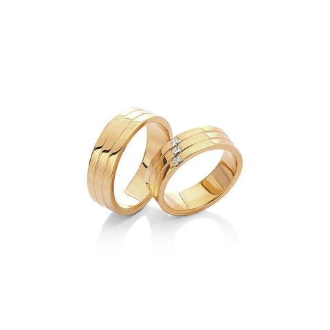 Обручальное кольцо 28-022 из Желтое золото от Ювелирный салон Vasilev and Kulagin 1