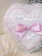 Подушка-сердечко для колец Лавандовый бантик от  1