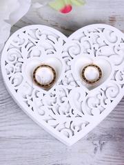 Ажурное сердечко под кольца Белое от  2