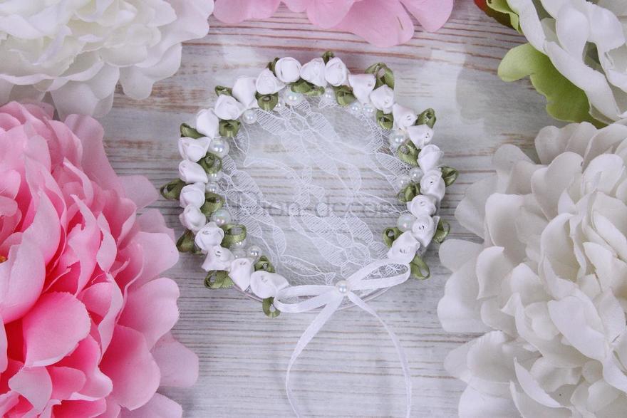 Кружевное блюдечко Белоснежная роза от  4