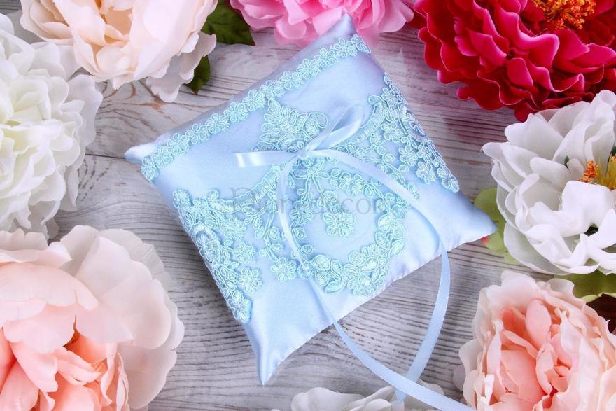 Подушечка для обручальных колец Небесно голубая от  2