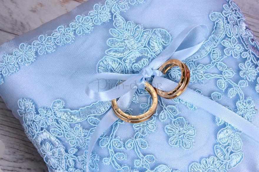 Подушечка для обручальных колец Небесно голубая от  3
