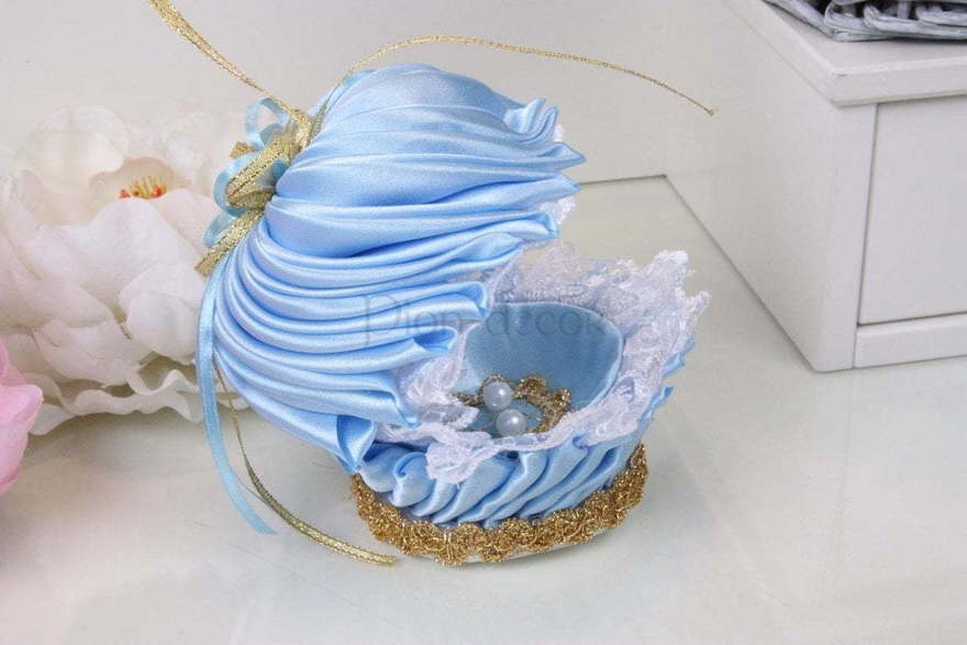 Небесно голубая ракушка для колец от  3