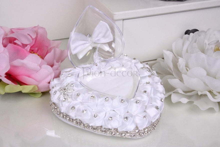 Подушка со коробочкой для колец Leo белая от  2