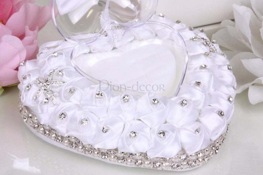 Подушка со коробочкой для колец Leo белая от  3