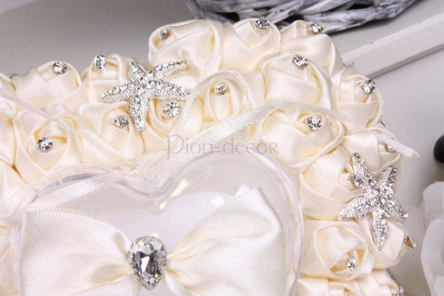 Подушка со коробочкой для колец Leo айвори от  3