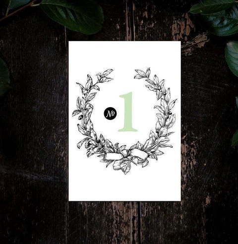 Лаурель - номер стола от Пригласи красиво 2