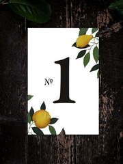 Лимончик - номер стола от Пригласи красиво 1