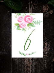 Розы - номер стола от Пригласи красиво 1