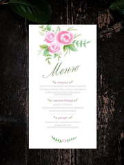 Розы - меню от Пригласи красиво 1