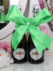 Зеленый бант на шампанское от  1