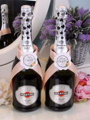 Комплект лент на шампанское Персик от  1