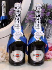 Комплект лент на шампанское Индиго от  1