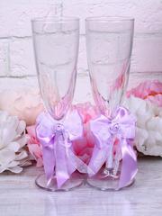 Бокалы с лавандовыми бантами от  1