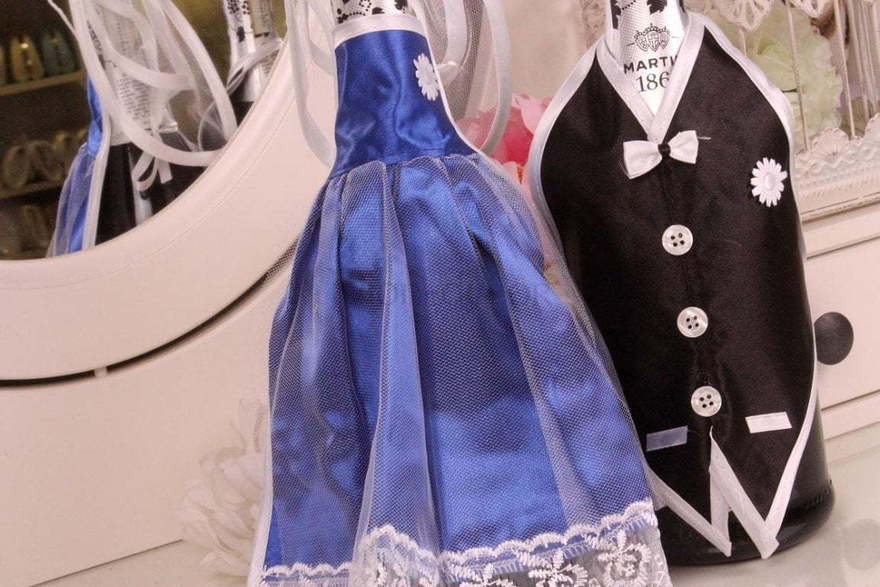 Синие наряды на шампанское от  2