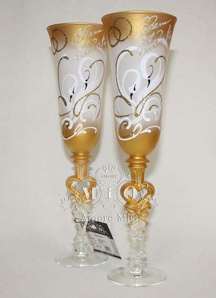 Свадебные бокалы Лебеди от Свадебный салон Amore Mio 1