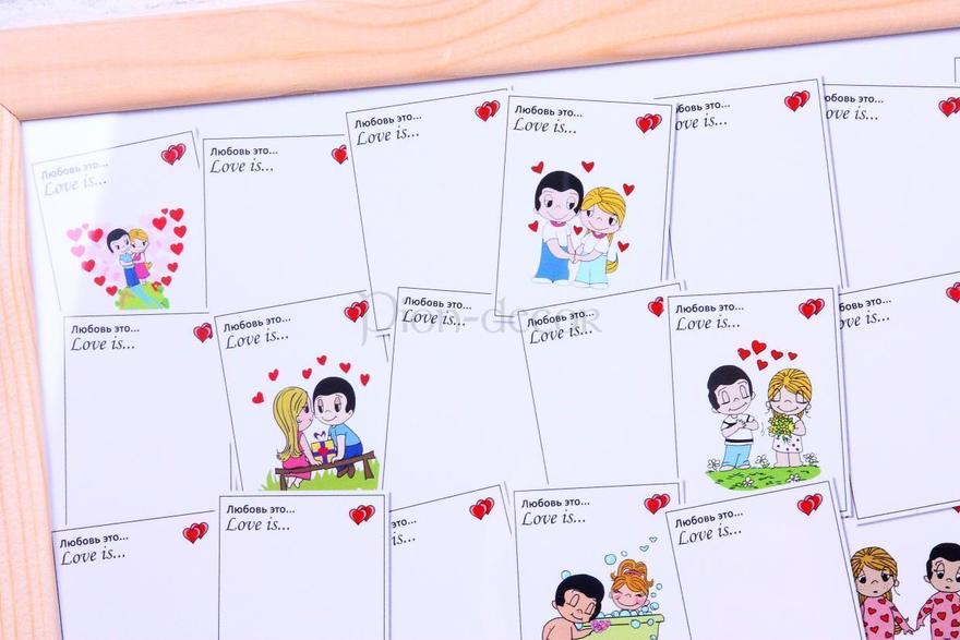 Свадебная гостевая рамка Love is от  2