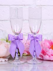 Свадебные бокалы с декором Лаванда от  1